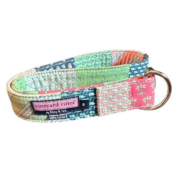 Vineyard Vines Patchwork Preppy D ring Belt size small - Picture 1 of 4